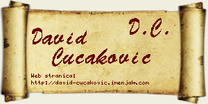 David Čučaković vizit kartica